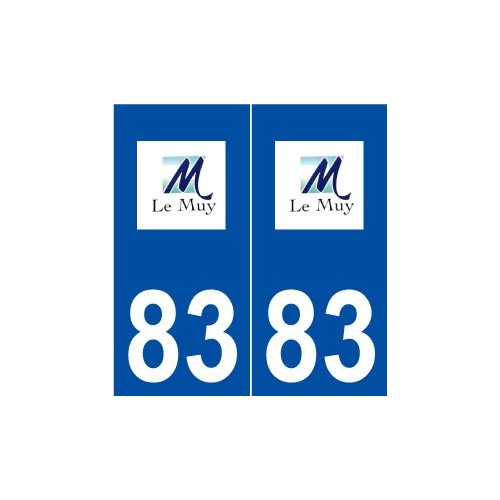 83 Le Muy logo autocollant plaque stickers ville