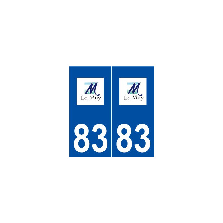 83 Le Muy logo autocollant plaque stickers ville