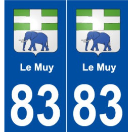 83 Le Muy blason autocollant plaque stickers ville