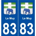 83 Le Muy blason autocollant plaque stickers ville