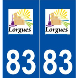 83 Lorgues logo autocollant plaque stickers ville