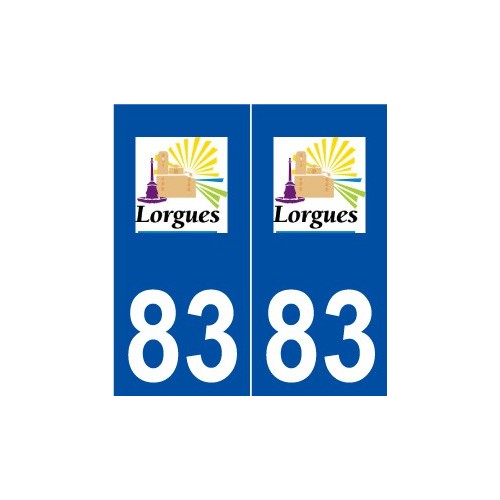 83 Lorgues logo autocollant plaque stickers ville