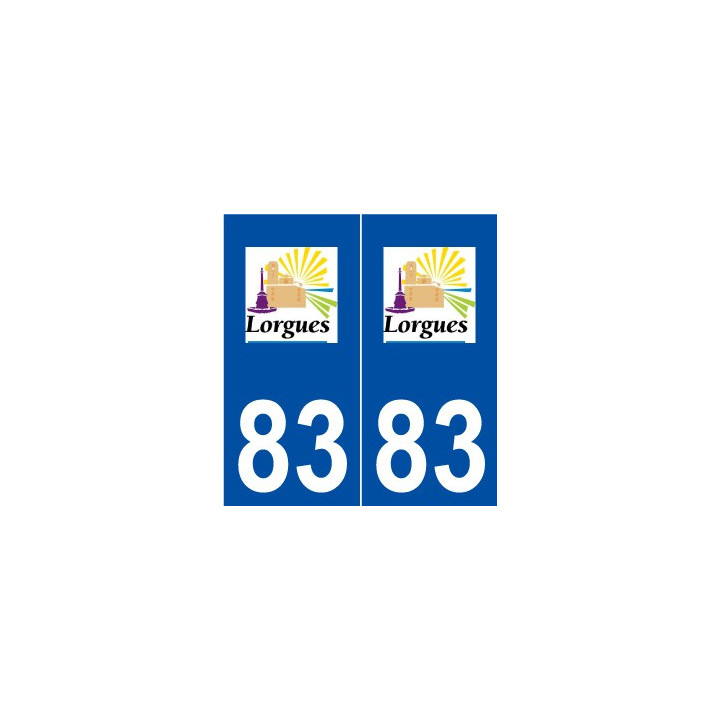 83 Lorgues logo autocollant plaque stickers ville