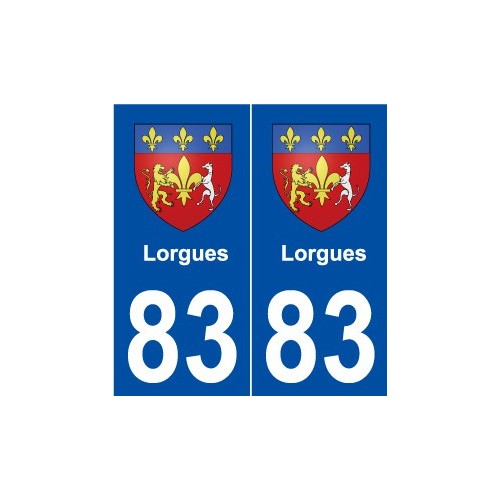 83 Lorgues  blason autocollant plaque stickers ville