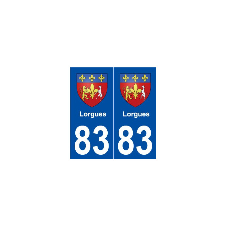 83 Lorgues  blason autocollant plaque stickers ville
