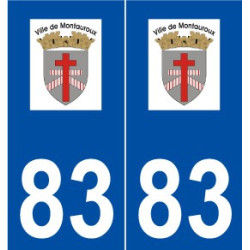 83 Montauroux logo autocollant plaque stickers ville