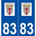 83 Montauroux logo autocollant plaque stickers ville