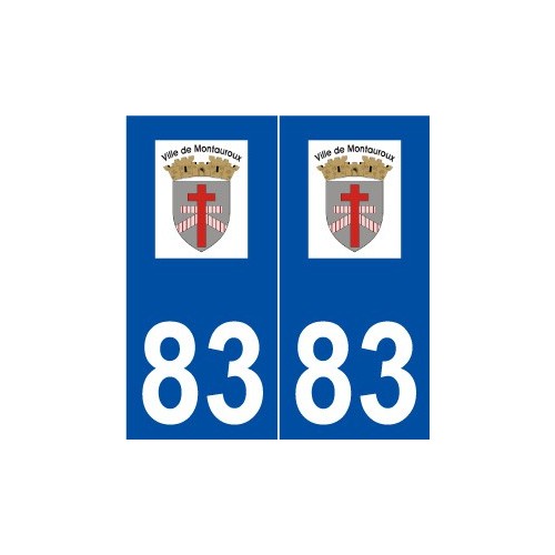 83 Montauroux logo autocollant plaque stickers ville