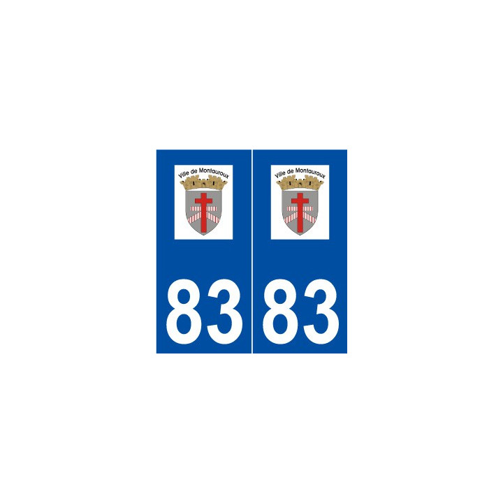83 Montauroux logo autocollant plaque stickers ville