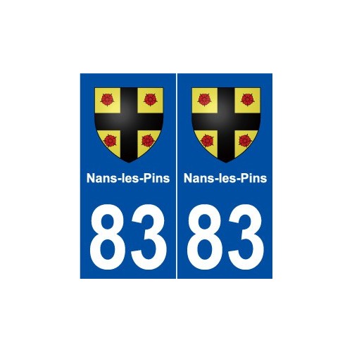 83 Nans-les-Pins blason autocollant plaque stickers ville