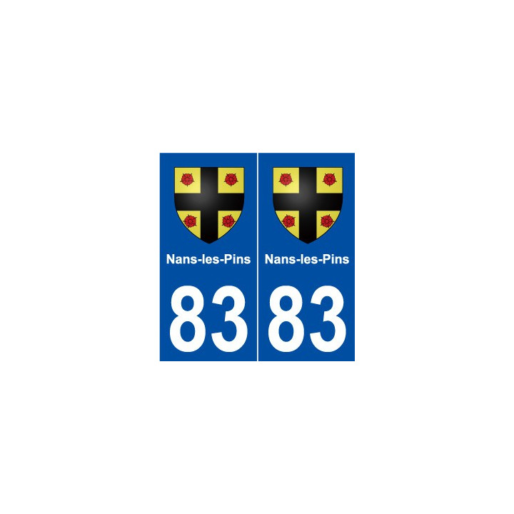 83 Nans-les-Pins blason autocollant plaque stickers ville