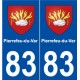 83 Pierrefeu-du-Var blason autocollant plaque stickers ville