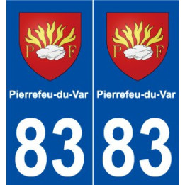 83 Pierrefeu-du-Var blason autocollant plaque stickers ville