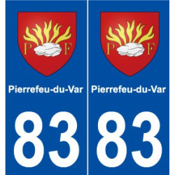 83 Pierrefeu-du-Var blason autocollant plaque stickers ville