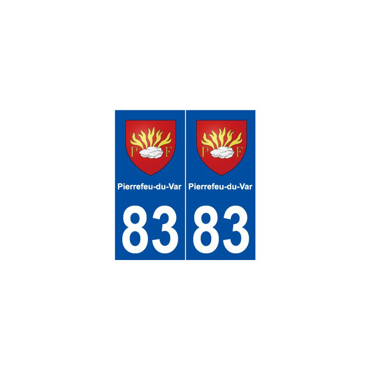 83 Pierrefeu-du-Var blason autocollant plaque stickers ville