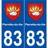 83 Pierrefeu-du-Var blason autocollant plaque stickers ville