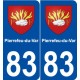 83 Pierrefeu-du-Var blason autocollant plaque stickers ville