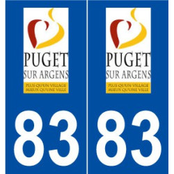 83 Puget-sur-Argens logo autocollant plaque stickers ville