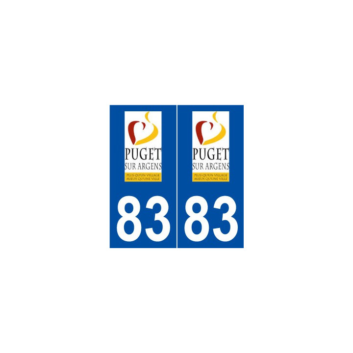 83 Puget-sur-Argens logo autocollant plaque stickers ville