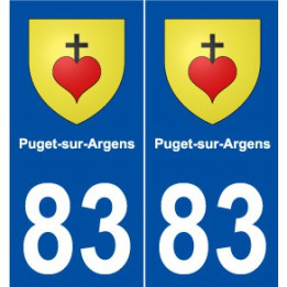 83 Puget-sur-Argens blason autocollant plaque stickers ville