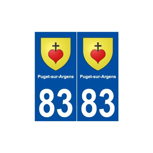 83 Puget-sur-Argens blason autocollant plaque stickers ville