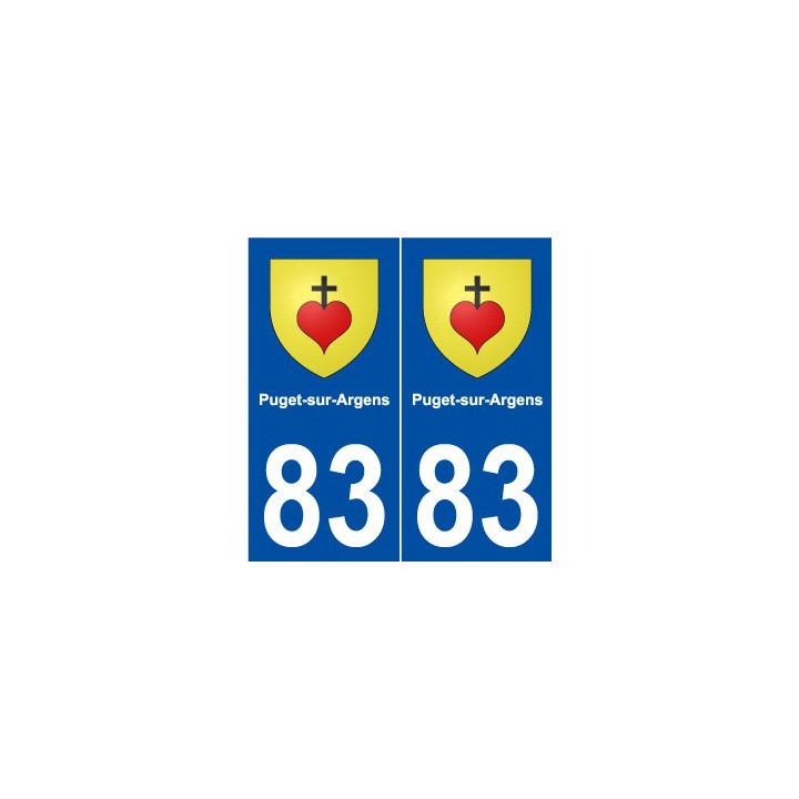 83 Puget-sur-Argens blason autocollant plaque stickers ville