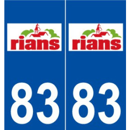 83 Rians logo autocollant plaque stickers ville