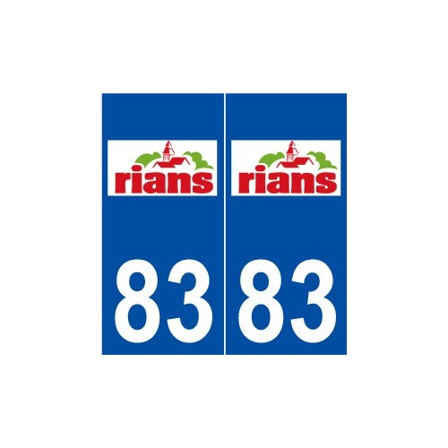 83 Rians logo autocollant plaque stickers ville