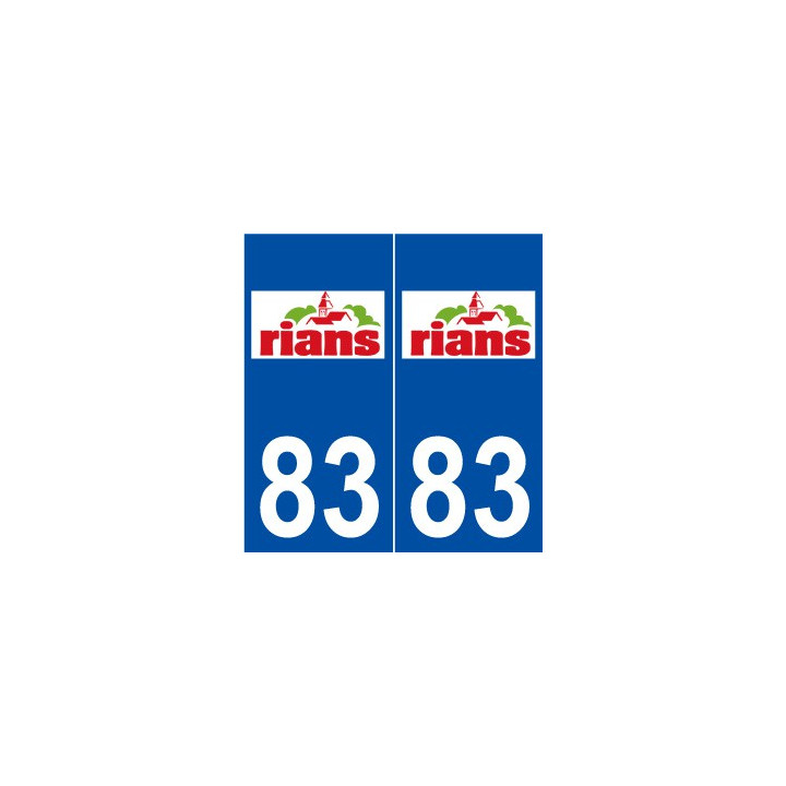 83 Rians logo autocollant plaque stickers ville