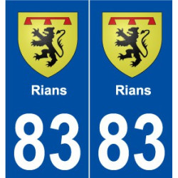 83 Rians blason autocollant plaque stickers ville