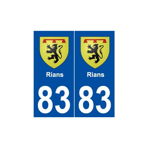 83 Rians blason autocollant plaque stickers ville