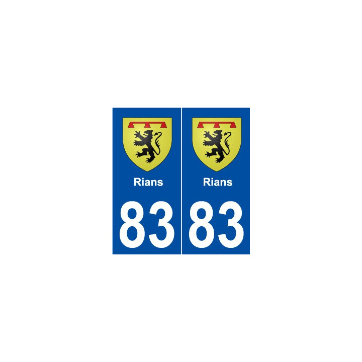 83 Rians blason autocollant plaque stickers ville