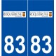 83 Roquebrune-sur-Argens logo autocollant plaque stickers ville