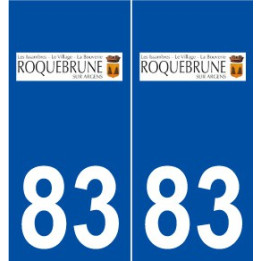 83 Roquebrune-sur-Argens logo autocollant plaque stickers ville