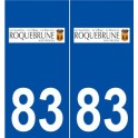 83 Roquebrune-sur-Argens logo autocollant plaque stickers ville