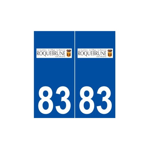83 Roquebrune-sur-Argens logo autocollant plaque stickers ville