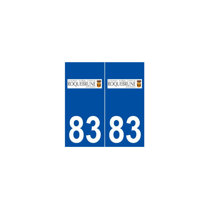 83 Roquebrune-sur-Argens logo autocollant plaque stickers ville