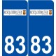 83 Roquebrune-sur-Argens logo autocollant plaque stickers ville