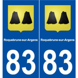 83 Roquebrune-sur-Argens blason autocollant plaque stickers ville