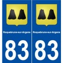 83 Roquebrune-sur-Argens blason autocollant plaque stickers ville