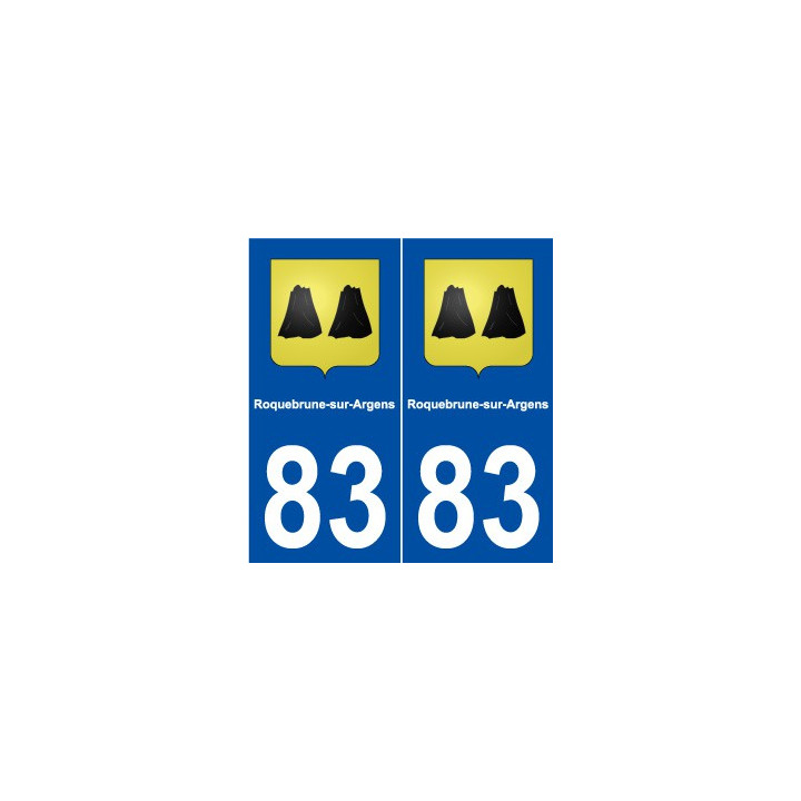 83 Roquebrune-sur-Argens blason autocollant plaque stickers ville