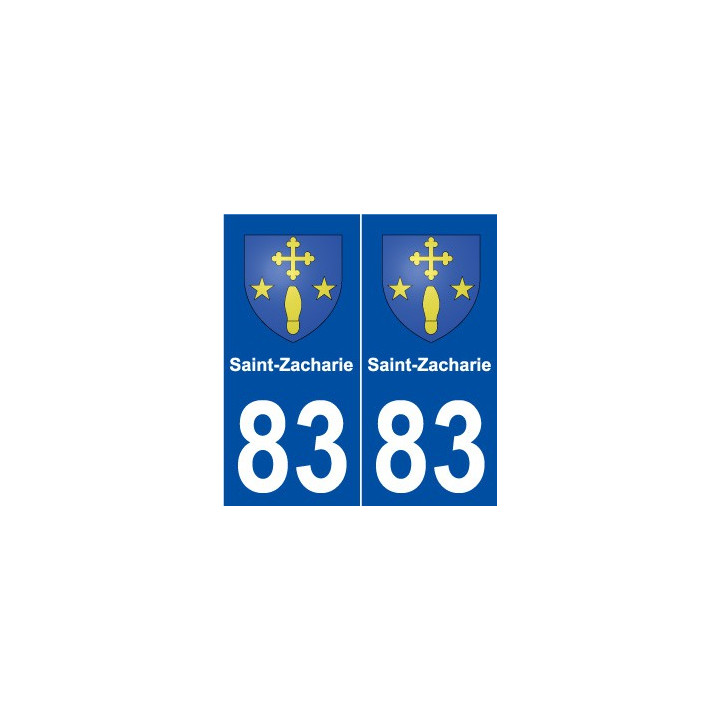 83 Saint-Zacharie blason autocollant plaque stickers ville
