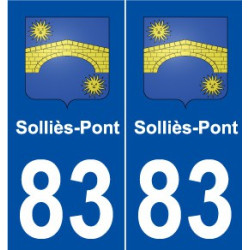 83 Solliès-Pont blason autocollant plaque stickers ville