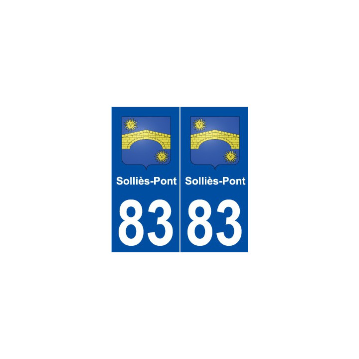83 Solliès-Pont blason autocollant plaque stickers ville
