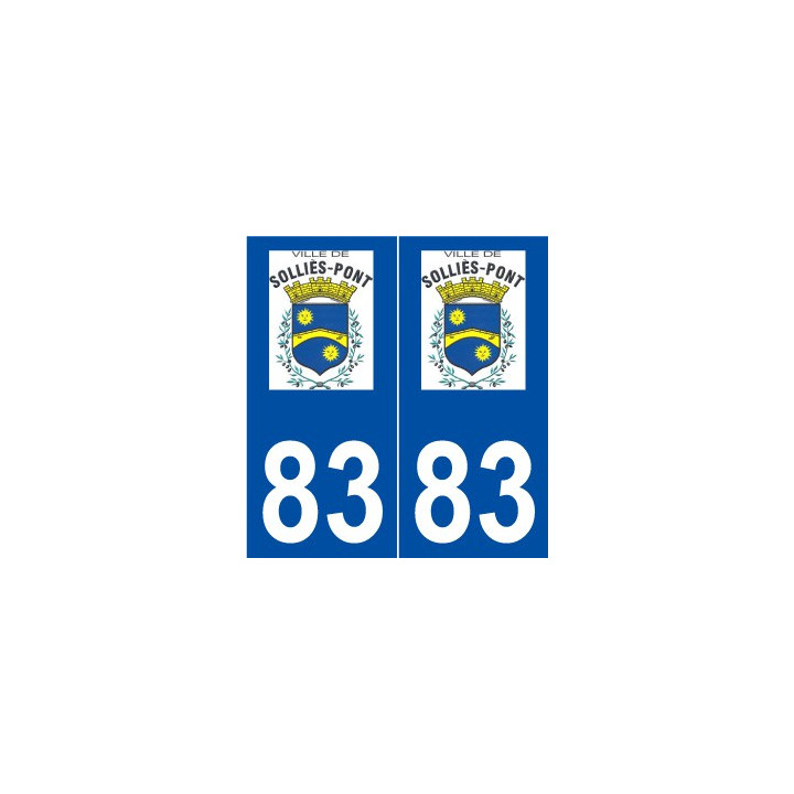 83 Solliès-Pont logo autocollant plaque stickers ville