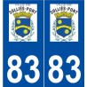83 Solliès-Pont logo autocollant plaque stickers ville
