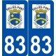 83 Solliès-Pont logo autocollant plaque stickers ville