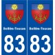 83 Solliès-Toucas blason autocollant plaque stickers ville