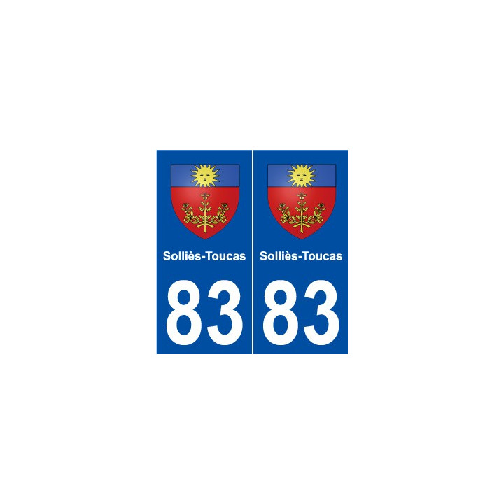 83 Solliès-Toucas blason autocollant plaque stickers ville