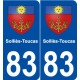83 Solliès-Toucas blason autocollant plaque stickers ville
